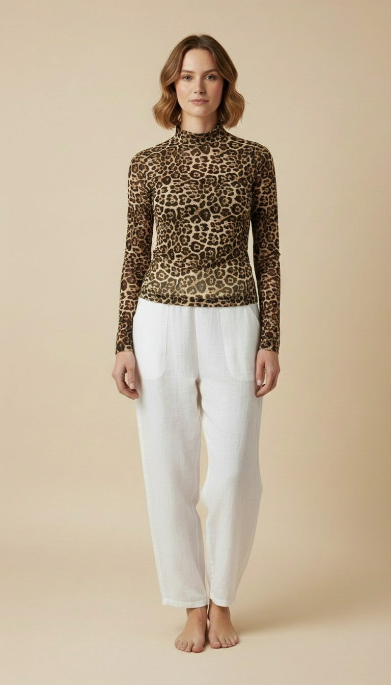 Ravena™ Printed Mesh Long-Sleeve Top