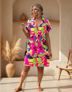 Sienna | Printed Button-Down Dress