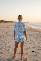 Trenara – Short Summer Suit with Caravan Print