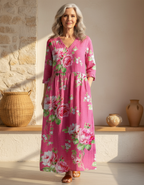 Jemima | Bold Blossom Midi Dress