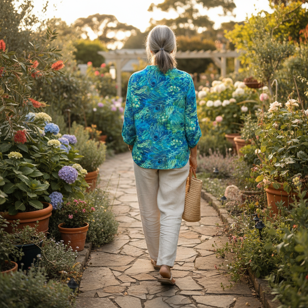 Florina™ | Peacock Grace Blouse