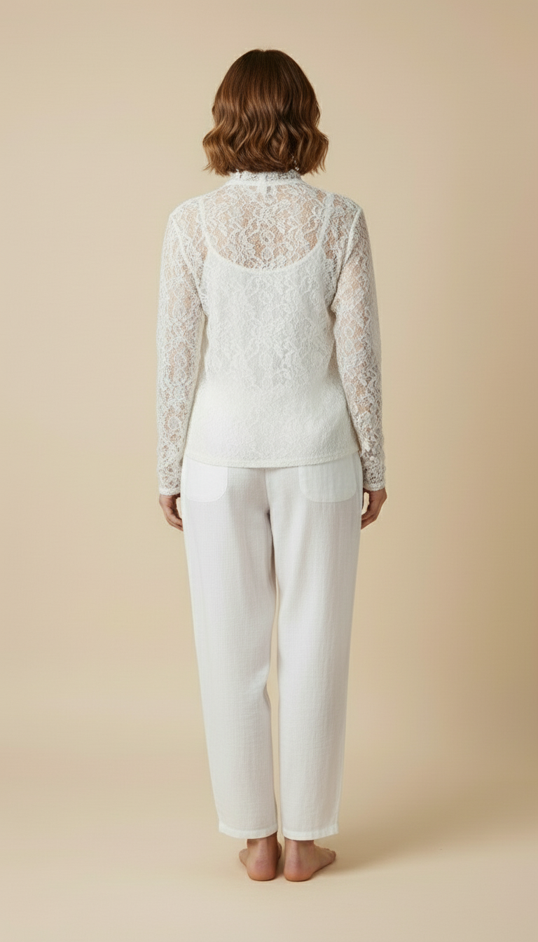 Amaris™ Sheer Embroidered Lace Top