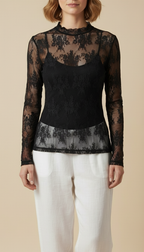 Amaris™ Sheer Embroidered Lace Top