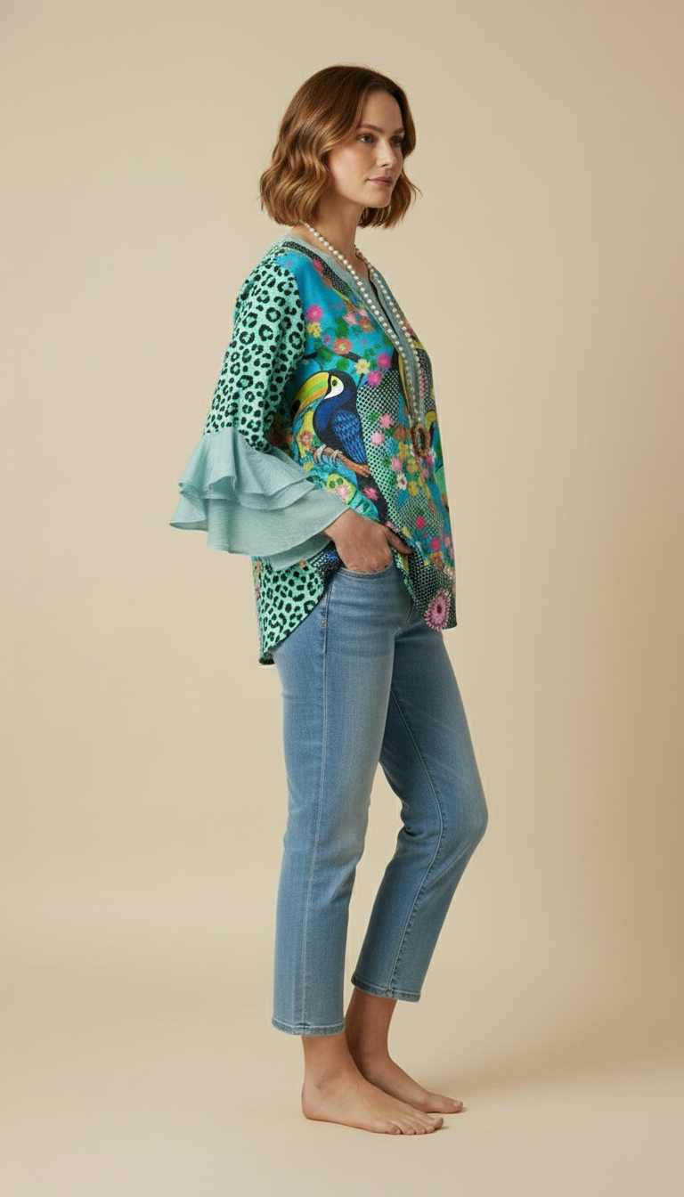 Elara™ – Timeless Garden Blouse With Sophisticated Design