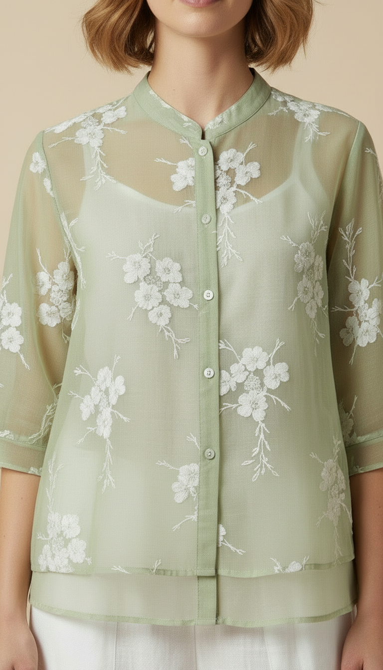 Lily™ - Floral Button-up Blouse