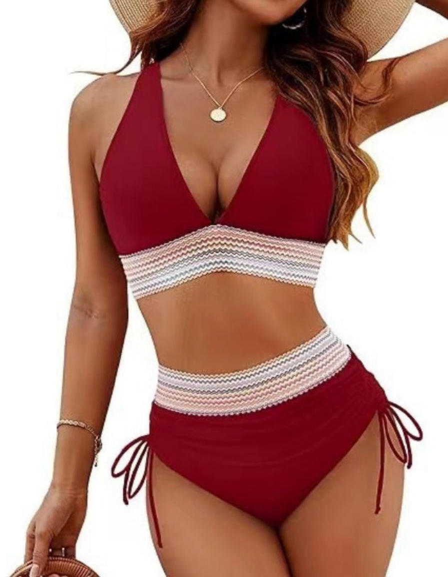 Patchwork bikini 2-piece set