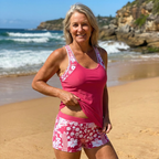 Colette™ - Swimsuit Tank Top with Printed Boxer Set