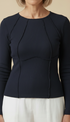 Alma™ – Long-sleeved Spring Top With Piping