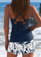 Daniella | Tropical Plants Print Tankini Set