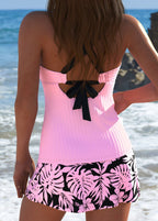 Daniella | Tropical Plants Print Tankini Set