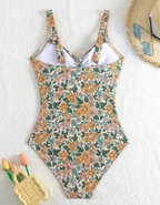 Wendy | Floral Print Halter Neck Swimsuit