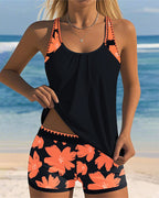 Judith | U-Neck Sleeveless Printed Tankini