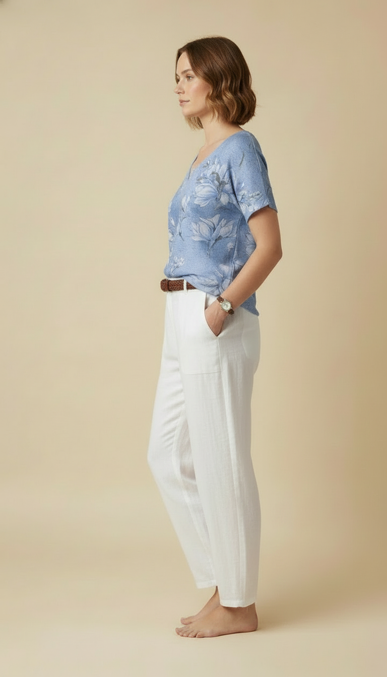 Jessica™ - Casual T-shirt With Floral Print