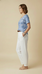 Jessica™ - Casual T-shirt With Floral Print