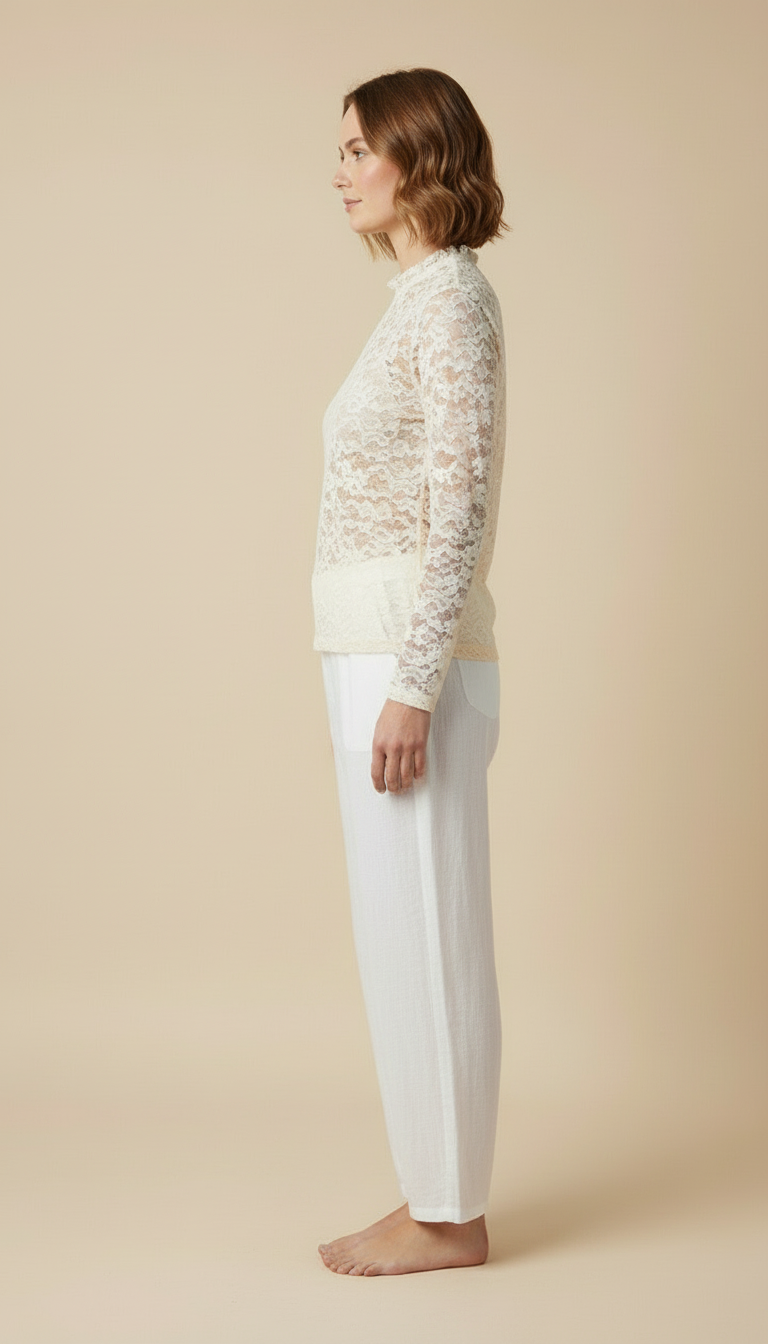 Amaris™ Sheer Embroidered Lace Top