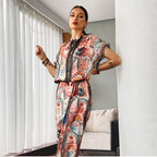 Sasha™ – Women’s Printed Top & Wide-Leg Pants 2-Piece Set