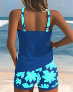 Judith | U-Neck Sleeveless Printed Tankini