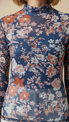 Ravena™ Printed Mesh Long-Sleeve Top