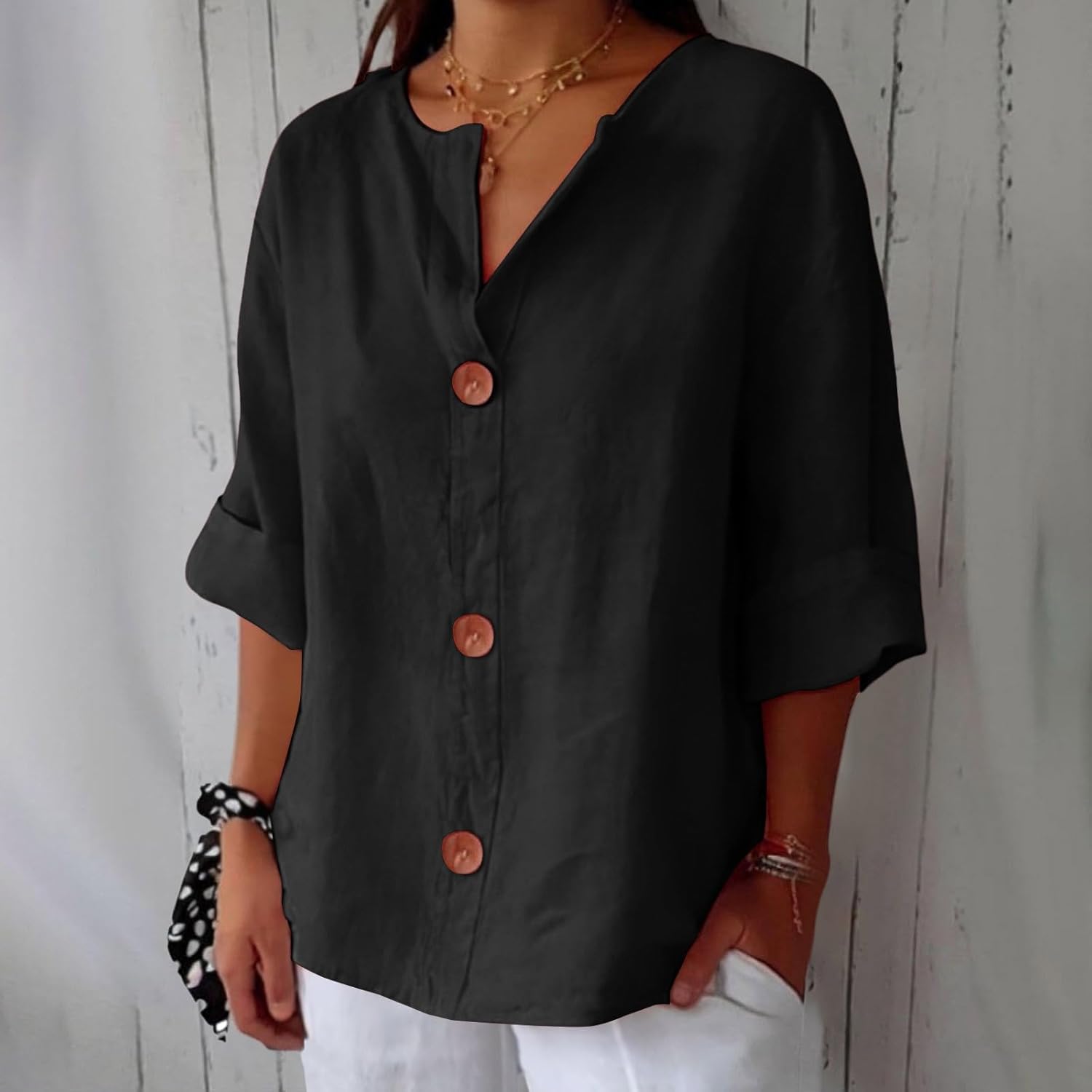 Noora™ Relaxed Linen Blouse