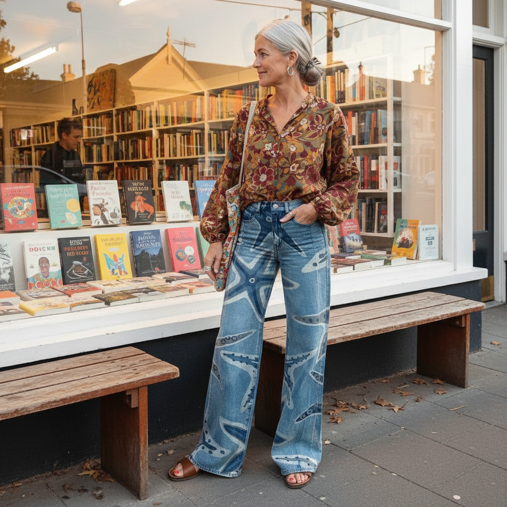 Camilla™- Boho Starfish Design Trousers