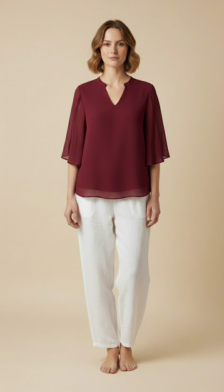 Celeste™ - Chic Layered Blouse