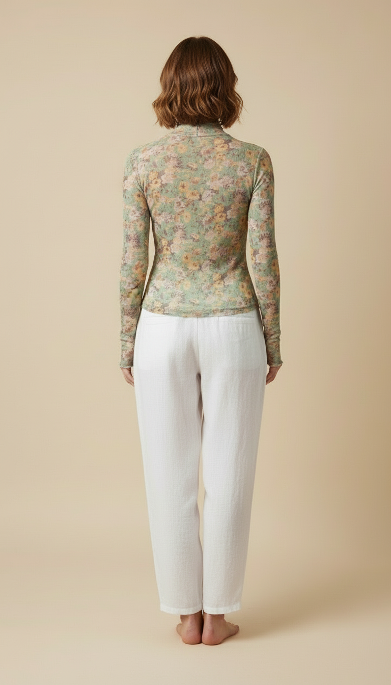 Ravena™ Printed Mesh Long-Sleeve Top