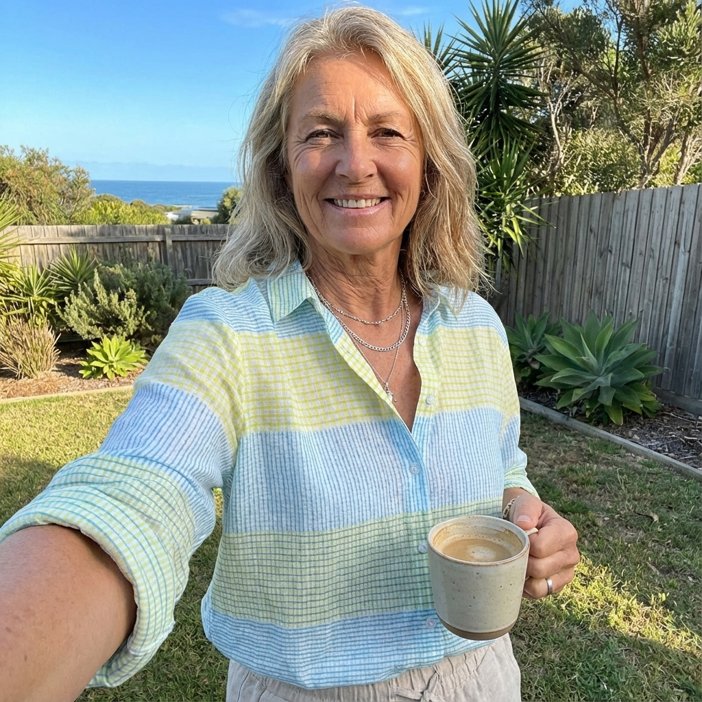 Filippa™ | Pastel Grid Blouse