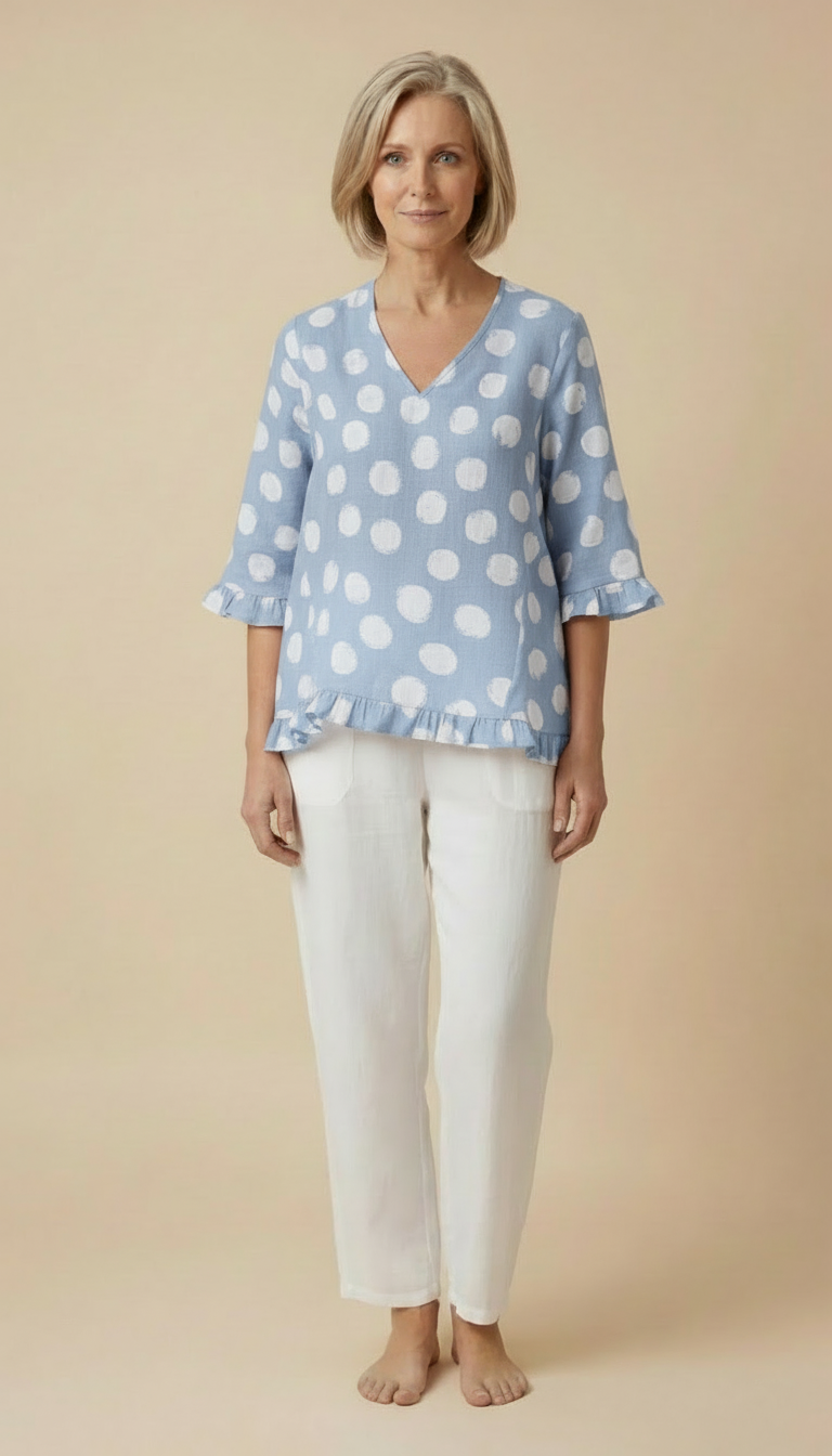 Freya™ - Casual Vintage Printed Tummy-cover Top