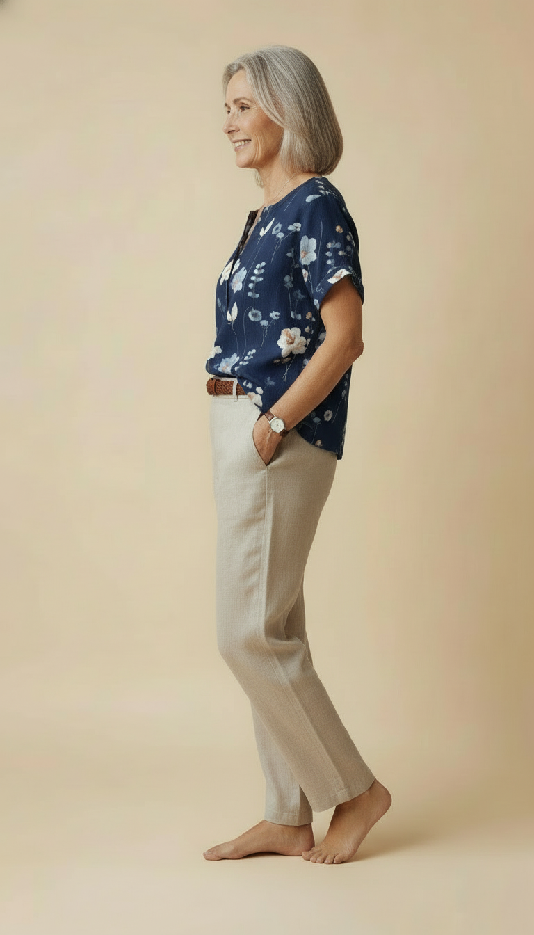 Freya™ – Vintage Floral Print T-shirt Blouse