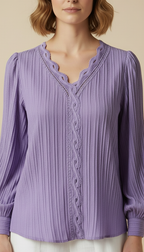 Soraya™ – Long-sleeve V-neck Blouse