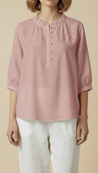 Virelle™ - Elegant Relaxed Cotton Summer Blouse