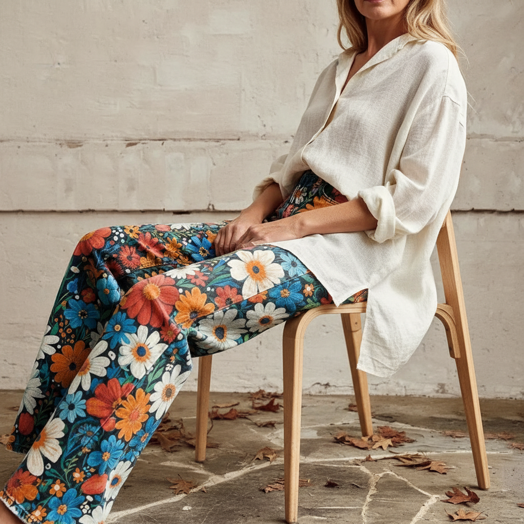 Lilia™ - Boho Breezy Wide-Leg Pants