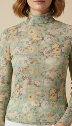 Ravena™ Printed Mesh Long-Sleeve Top