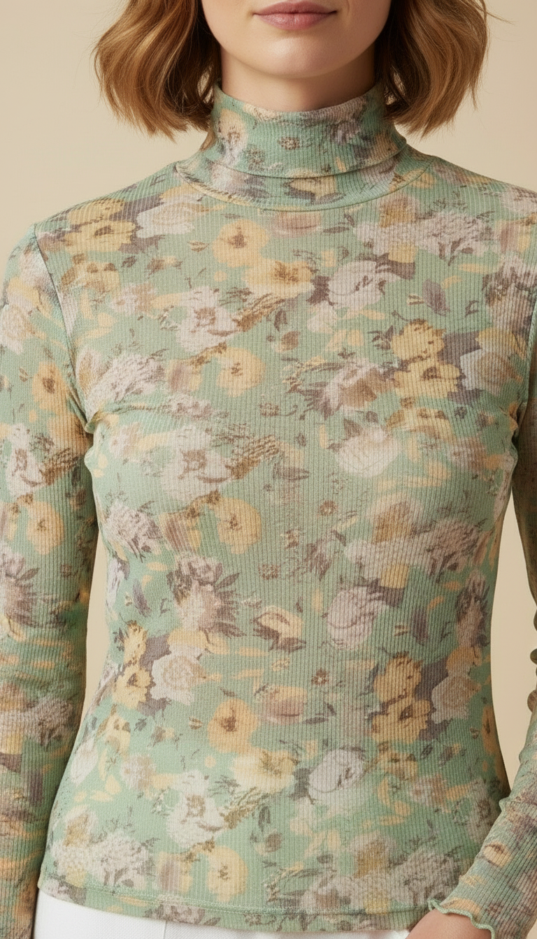 Ravena™ Printed Mesh Long-Sleeve Top