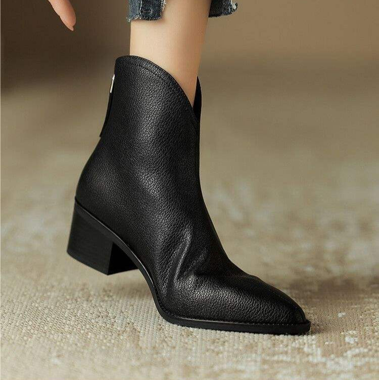 Marveira™ Pointed-Toe Vegan Ankle Boots