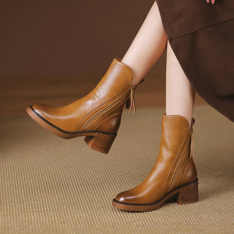 Ardellia™ Zip-Detail Block Heel Boots