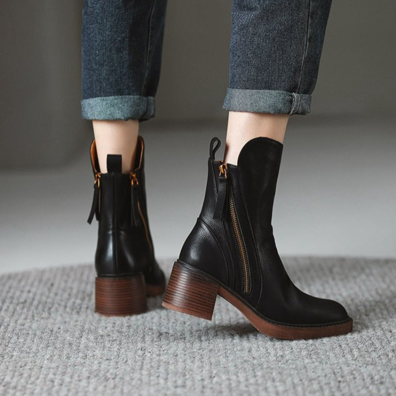 Ardellia™ Zip-Detail Block Heel Boots