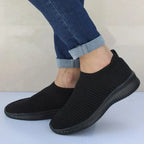Sienna™ – Knit Sock Slip‑On Walking Flats