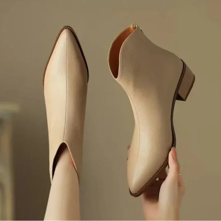 Marveira™ Pointed-Toe Vegan Ankle Boots