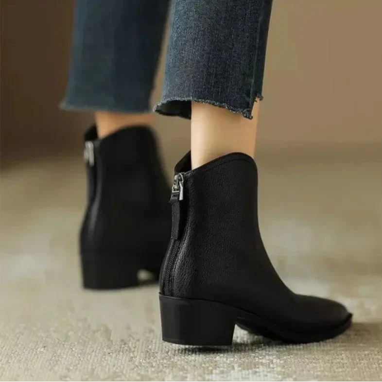 Marveira™ Pointed-Toe Vegan Ankle Boots