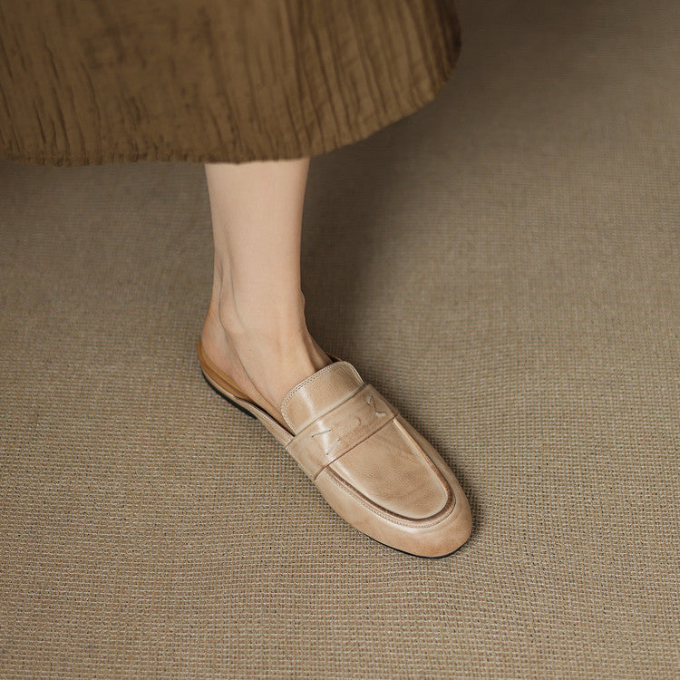 Laverne™ Classic Leather Mule Loafers