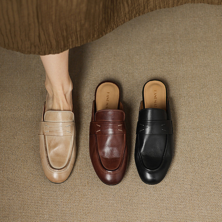 Laverne™ Classic Leather Mule Loafers