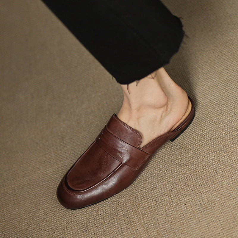 Laverne™ Classic Leather Mule Loafers