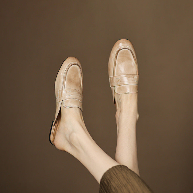 Laverne™ Classic Leather Mule Loafers