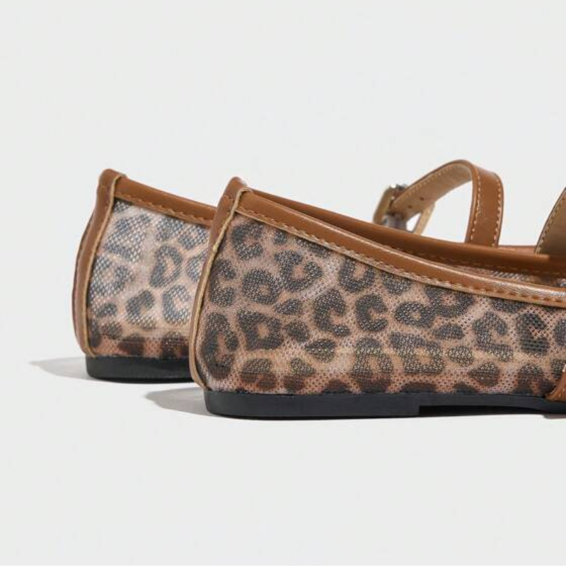 Mary Jane™ Leopard-Print Mesh Flats