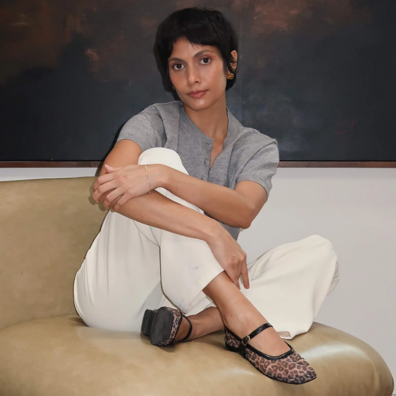 Mary Jane™ Leopard-Print Mesh Flats