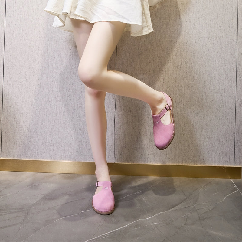 Margot™ Retro Leather Flats Sandals