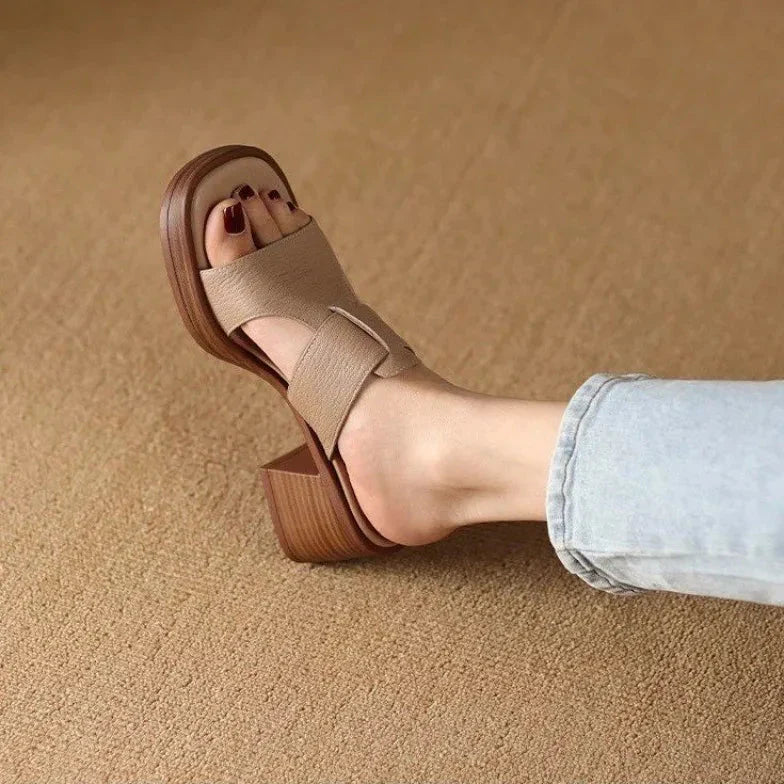 Luna™ Open-Toe Block-Heel Slide Sandals