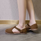 Margot™ Retro Leather Flats Sandals