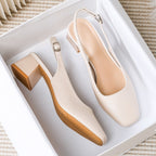 Vivian™ Square-Toe Slingback Heels Sandals